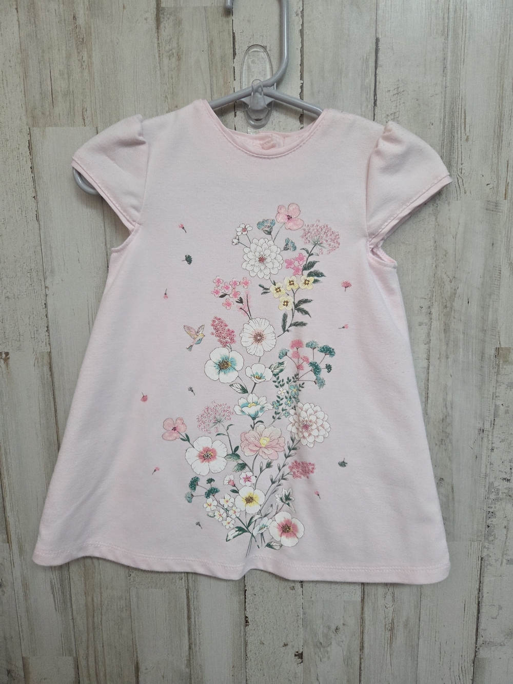💝 Girls' Pink Floral Dress 18M